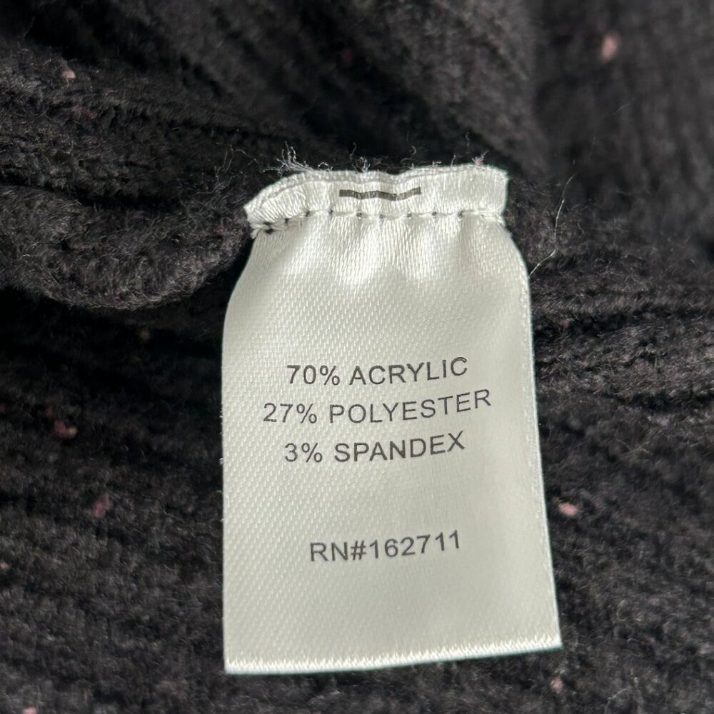Love Ellie Long Open Cardigan Blue Black Confetti Two Pockets NWOT Size Large - Picture 7 of 11